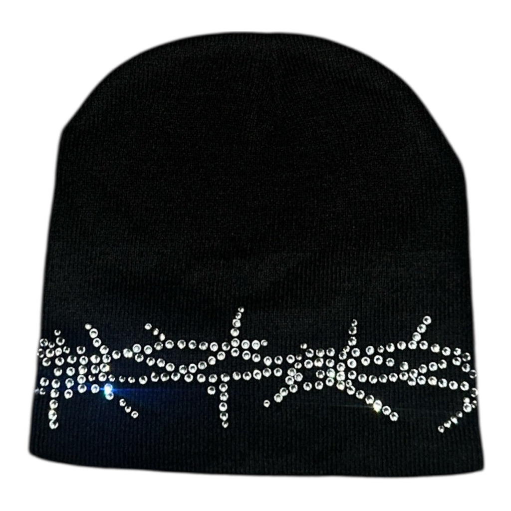 BARBED WIRE RHINESTONE BEANIE