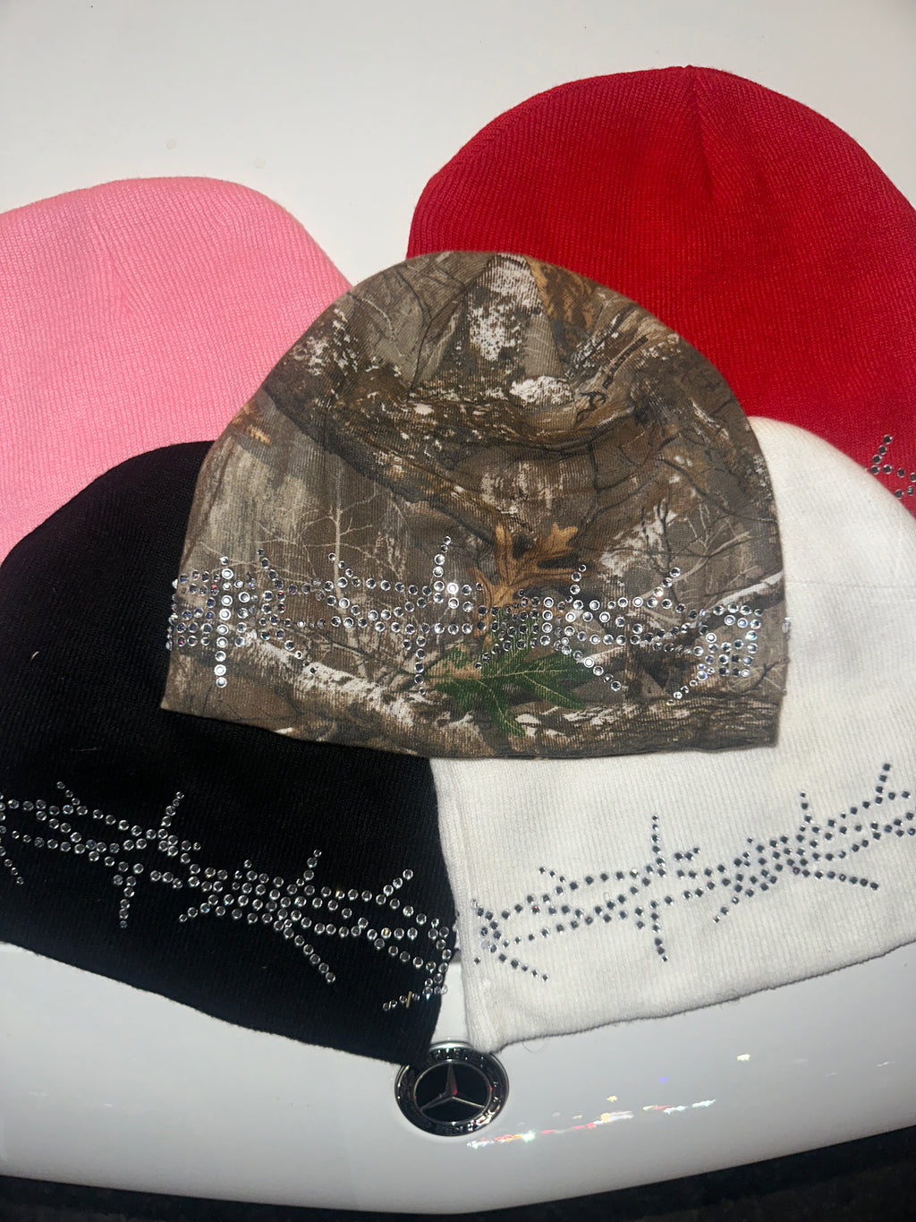 BARBED WIRE RHINESTONE BEANIE